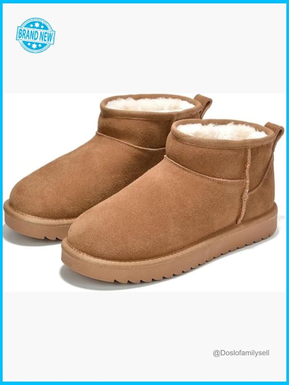 Genuine Leather Ankle Boots Water Resistant Memory Foam Insole Winter Boots
